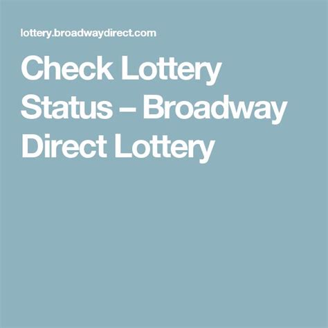 broadway direct lottery nyc.